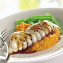 Grilled Monkfish with Sweet Chili Glaze