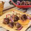 Grilled Peach and American Lamb Kebabs